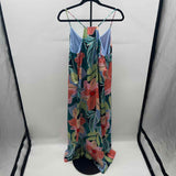 Nicole Miller Women's Size 14 Blue Floral Dress