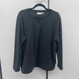 Denim & Co Women's Size 1X Black Textured Sweatshirt