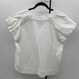 Foil Women's Size M White Solid Short Sleeve Shirt