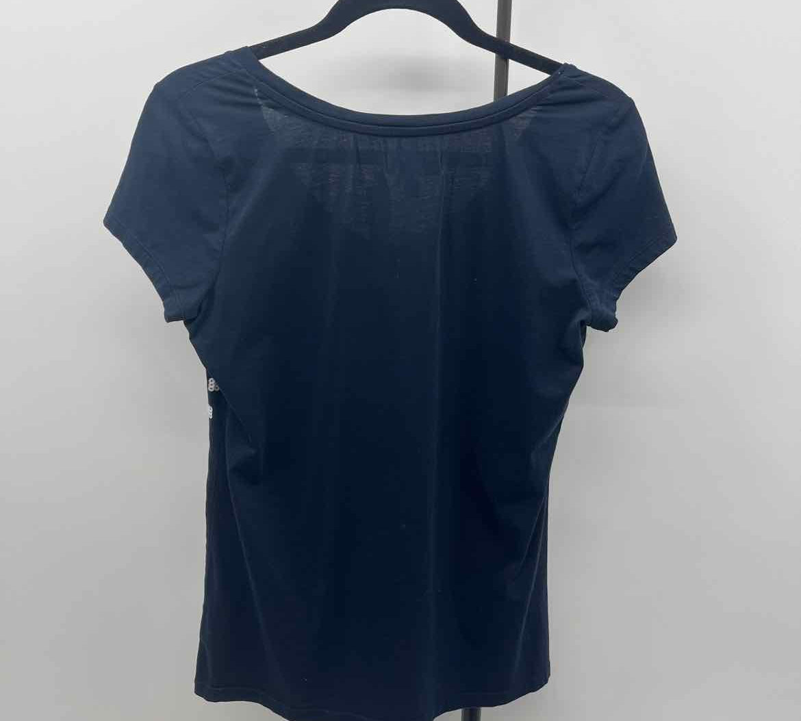 Banana Republic Women's Size S Navy Sequins Short Sleeve Shirt