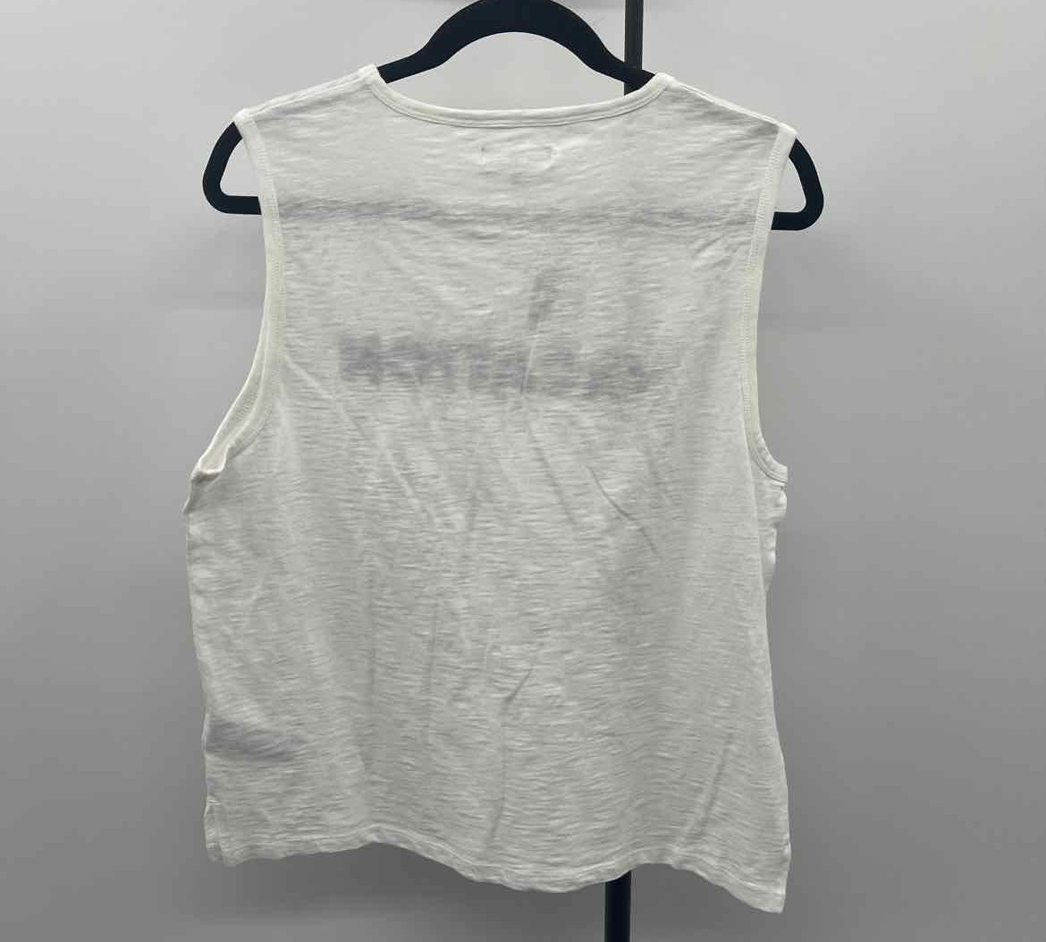 madewell Junior's Size XL White Words Sleeveless Shirt