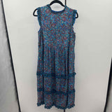 JJill Women's Size 10P Blue Paisley Dress
