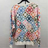 Beach Riot Women's Size M White Abstract Sweatshirt