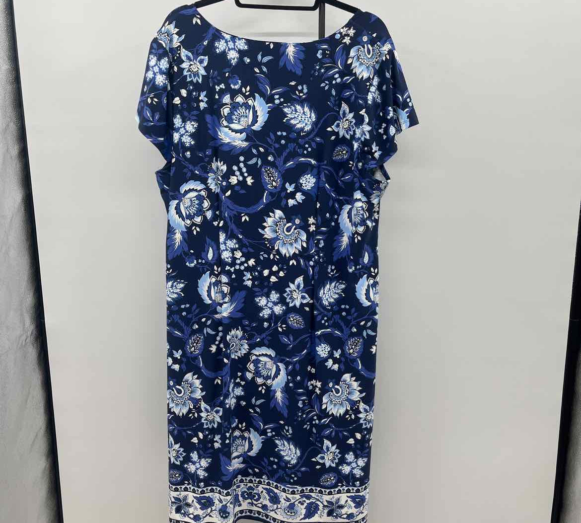 Talbots Women's Size 20 Blue Floral Dress