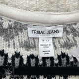 Tribal Jeans Women's Size XS White Stripe Cardigan