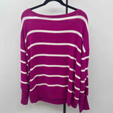 Sonoma Women's Size XXL Magenta Stripe Sweater