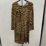 Chico's Women's Size 16 Brown Animal Print Dress