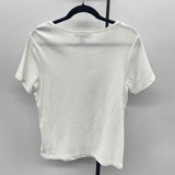 Karen Scott Women's Size M White Solid Short Sleeve Shirt