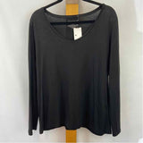 Ann Taylor Women's Size XL Black Solid Long Sleeve Shirt