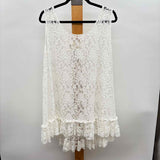 Farmhouse Frocks Women's Size M White Lace Sleeveless Shirt