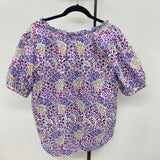 Talbots Women's Size 1X Purple Floral Short Sleeve Shirt