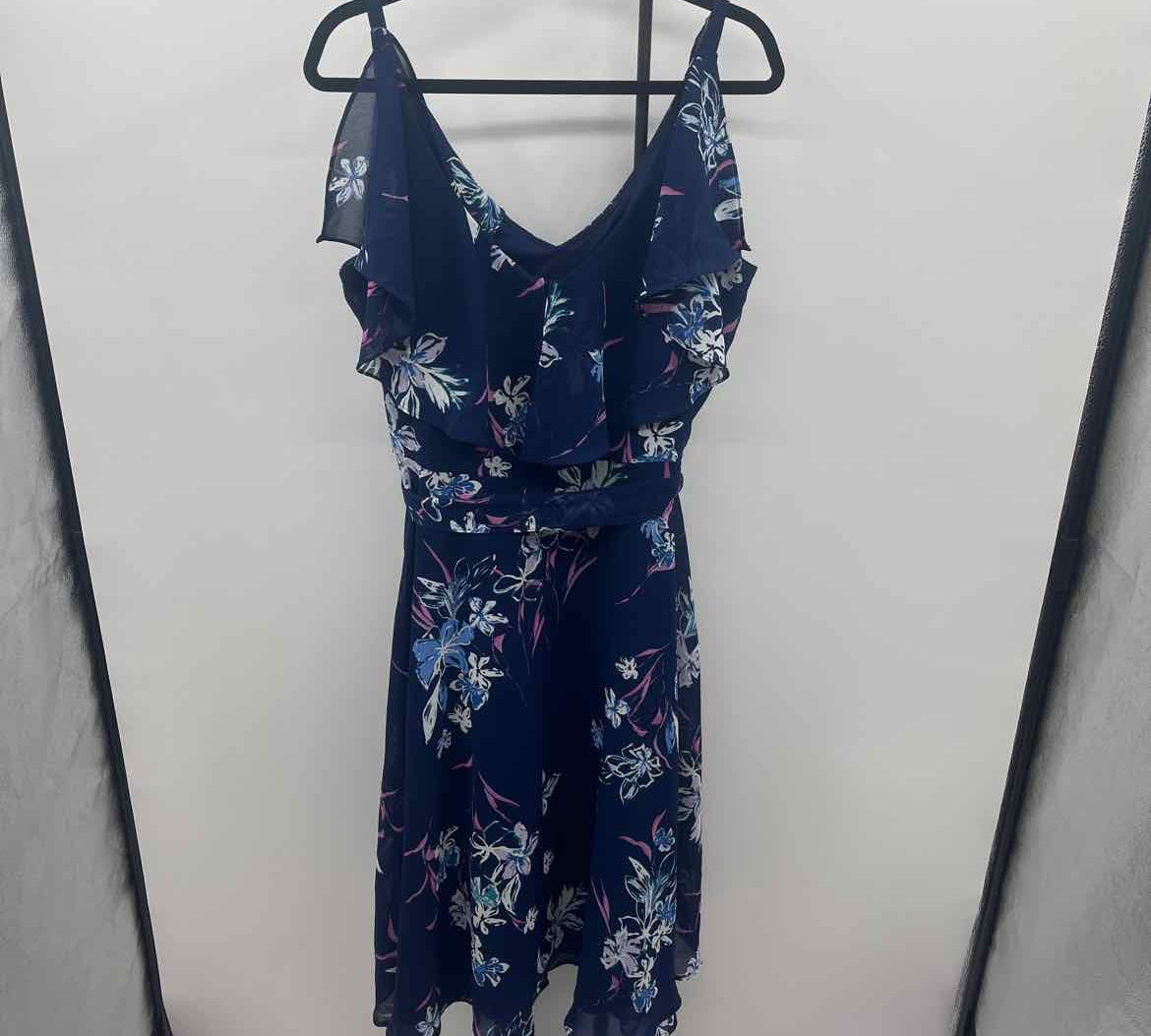 Lane Bryant Women's Size 14 Blue Floral Dress
