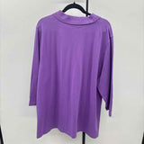Lands End Women's Size 3X Purple Solid Long Sleeve Shirt