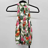 Rachel Zoe Women's Size M Green Tropical Sleeveless Shirt