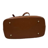 BORSE in PELLE Brown Woven Leather Handled Tote Bag Purse