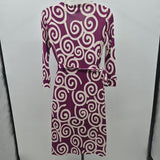 Diane Von Furstenberg Women's Size 4 Purple Swirls Dress