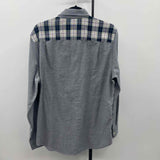 St Johns Bay Men's Size M Navy Plaid Long Sleeve Shirt