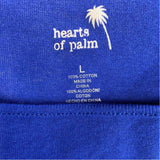Hearts of Palm Women's Size L Blue Solid Tank