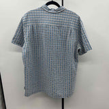 Royal Robbins Men's Size XL Blue Plaid Short Sleeve Shirt