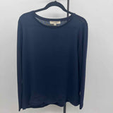 Loft Women's Size M Navy Solid Long Sleeve Shirt