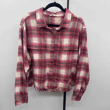 Lucky Brand Women's Size XL Fuschia Plaid Long Sleeve Shirt