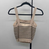 Marled Women's Size M Beige Stripe Tank