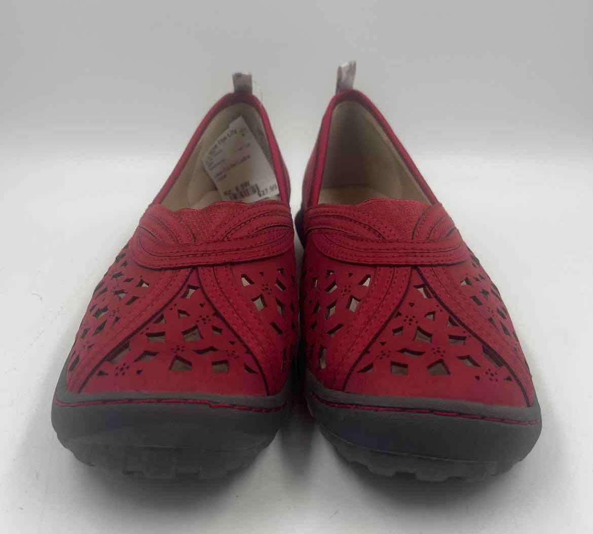 JBU Women's Shoe Size 8.5W Red Laser Cut Dress Shoes