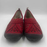 JBU Women's Shoe Size 8.5W Red Laser Cut Dress Shoes