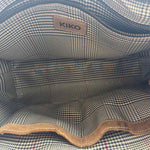 Interior KIKO Brown Distressed Leather Handled ON THE GO Tote Bag Purse