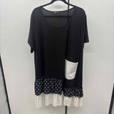 Firmiana Women's Size 3X Black Spotted Dress