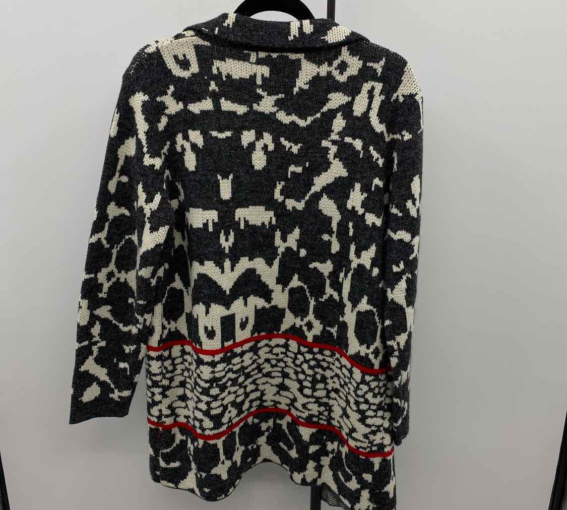 Faith and Joy Women's Size LP Charcoal Textured Cardigan