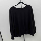 Tahari Women's Size 2X Black Solid Sweatshirt