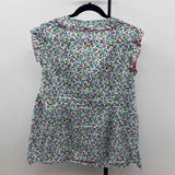 Boden Women's Size 1X Teal Floral Sleeveless Shirt