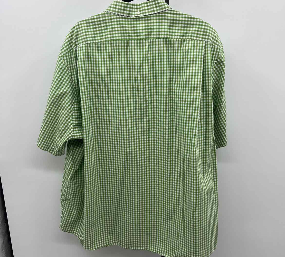 Duluth Trading Co. Men's Size 2XL Green Checkered Short Sleeve Shirt