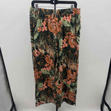 Denim & Co Women's Size 10 Green Floral Pants