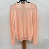 White House Black Market Women's Size L Peach Solid Sweater