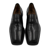 LOUIS VUITTON Men's Shoe Size 8.5 Black Leather Solid Luxe Loafers