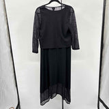 Chico's Women's Size M Black mesh Dress Set