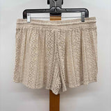 Japna Women's Size XL Beige Lace Shorts