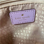 Logo Patch KATE SPADE Lavender Saffiano Leather LAUREL WAY LANAE Satchel Purse w/Crossbody