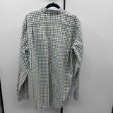 Eddie Bauer Men's Size LT Green Checkered Long Sleeve Shirt