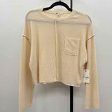 Billabong Women's XS Cream Ribbed Long Sleeve Shirt