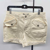 D. Jean Women's Size 8 Ivory Solid Shorts