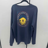 Vineyard Vines Men's Size L Navy Dogs Long Sleeve Shirt