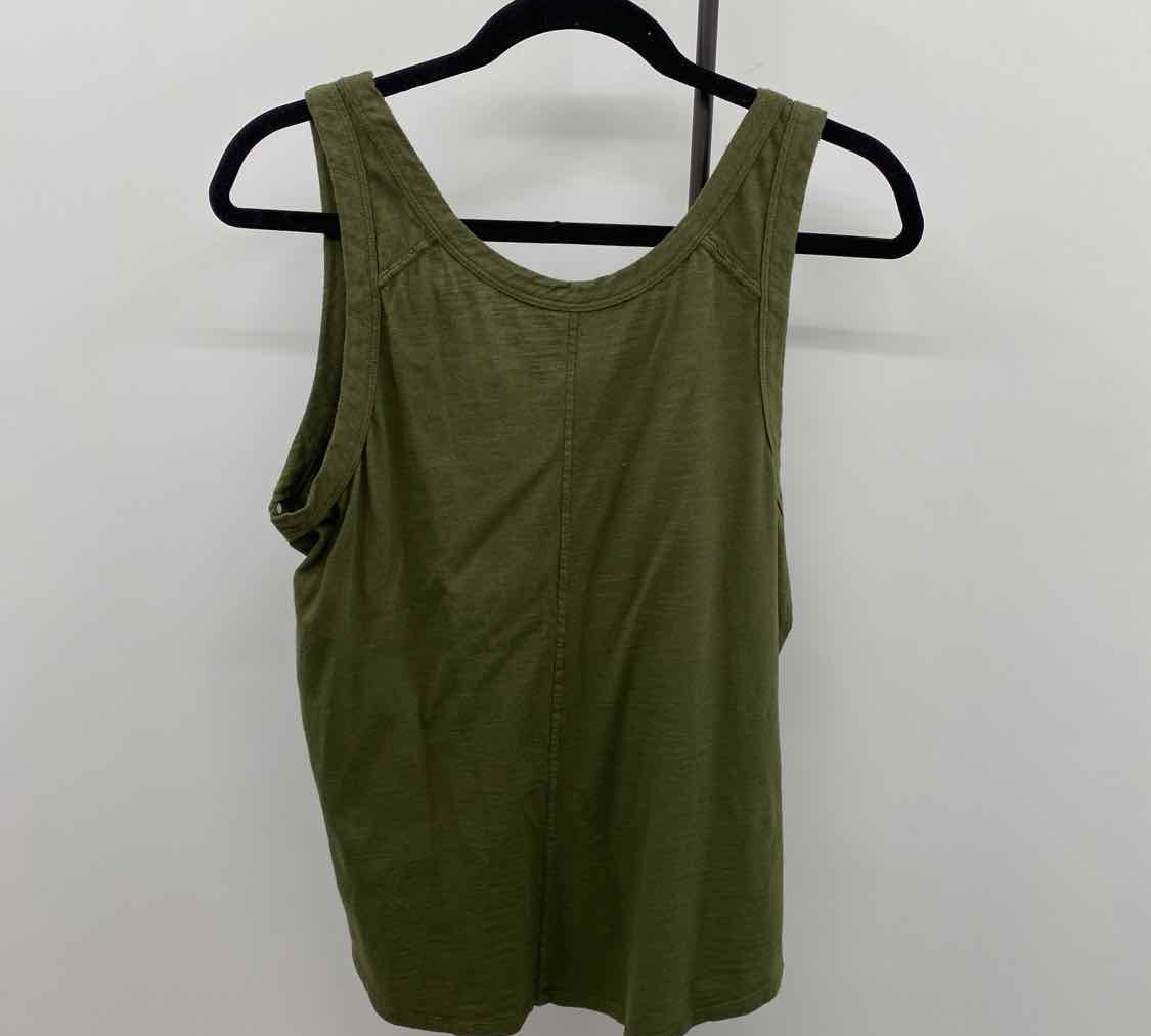 Banana Republic Women's Size L Green Solid Tank