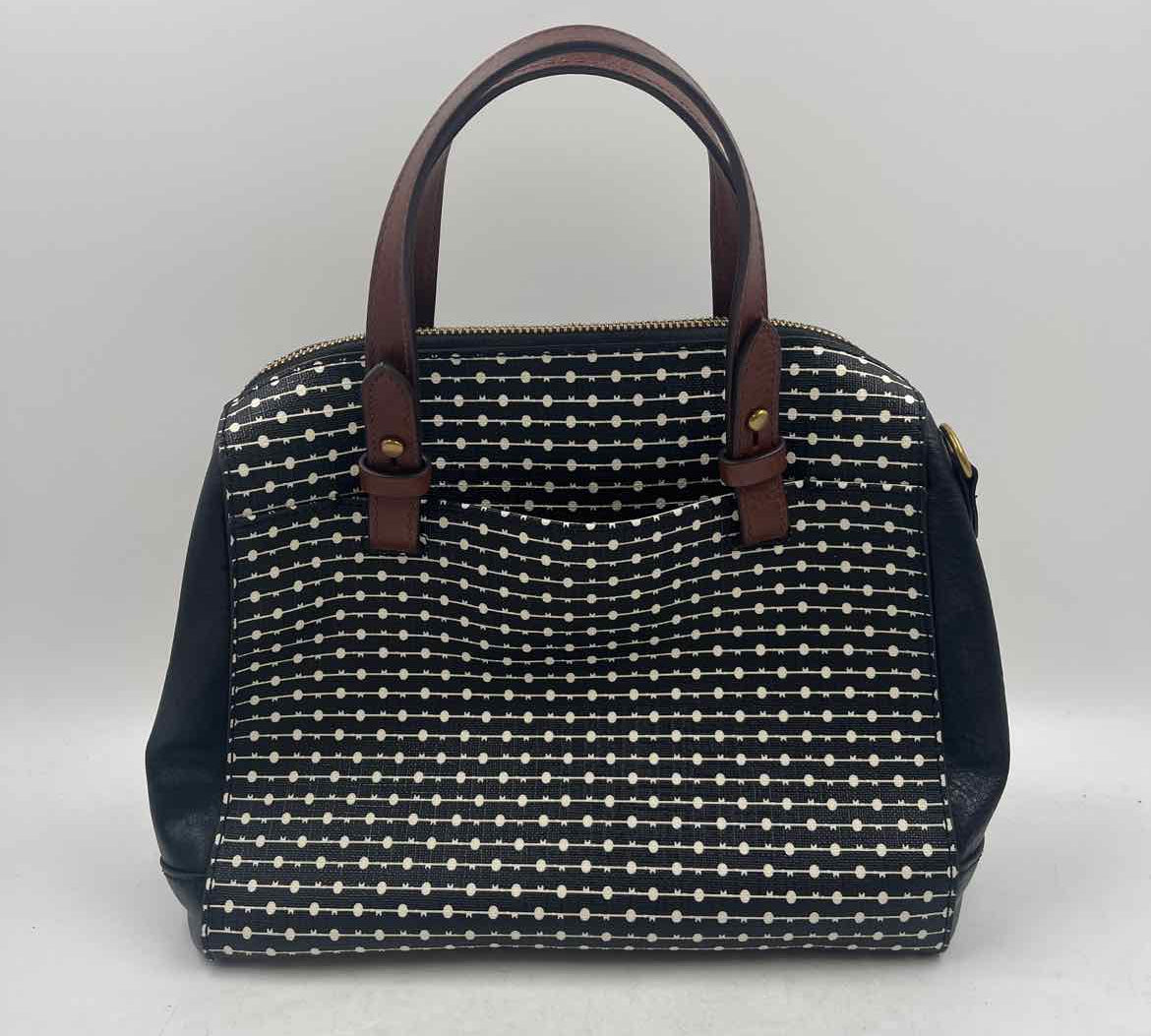 Fossil Women's Black Luxe Stripe Purse