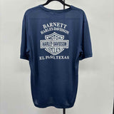 Harley Davidson Men's Size L Navy Polyester logo T-shirt