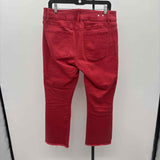CABI Women's Size 10 Red Solid Capris