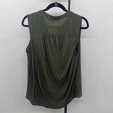 Loft Women's Size M Green Solid Sleeveless Shirt