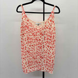 CABI Women's Size M Ivory Animal Print Sleeveless Shirt